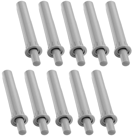 KinetiCore 10 Pack Grey Soft Close Cabinet Dampers, Concealed Hydraulic Anti-Slam Door Buffers, Quiet Drawer Stoppers for Kitchen Cupboard Wardrobe Bathroom Home DIY Furniture