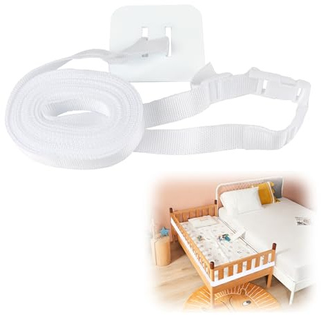 JSMTKJ 8 Meter Beistellbett Befestigung, Beistellbett Gurt für Babybett, Gurt Einstellbarer Beistellbett für Kinderbett