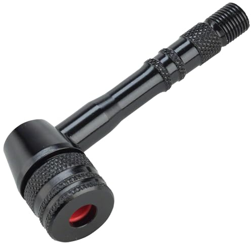 Deskium Bike CO2 Inflator Adapter, 90 Degree Valve Adaptor for Disc Wheel, CNC Aluminum Alloy Bicycle Pump Adapter, Compact Portable Quick Fill, Compatible with Valve