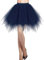 DRESSTELLS Karneval Kostüm Tüllrock Tütü Rock Fasching Cosplay Blau Röcke Kurz 80er Party Unterrock Ballett Tanzkleid Petticoat Navy XL