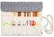 Teamoy Knitting Needle Wrap, Knitting Needle Cases with Slots for Knitting Needles (up to 14-Inch/35.5cm), Crochet Hooks, Circular Knitting Needles and Accessories-NO ACCESSORIES INCLUDED, Grey