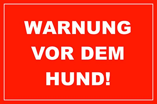 iSecur - Warnaufkleber - Rot - DIN A5 - Kunststoff - Warnend (Warning) - Türhalterung - Made in Germany