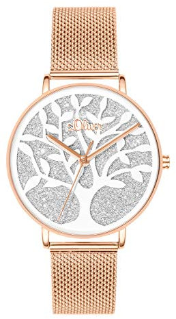 s.Oliver Time DamenArmbanduhr Analog Quarz Edelstahl SO-3596-MQ