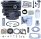 Adefol 54mm Cylinder Piston Carb 30pcs Kit for Husqvarna 288XP 181 281 288 Chainsaw with Intake Manifold Decompression Valve Choke Rod Chain Bar Plate Replacement Parts for 503506301 503 90 74-71