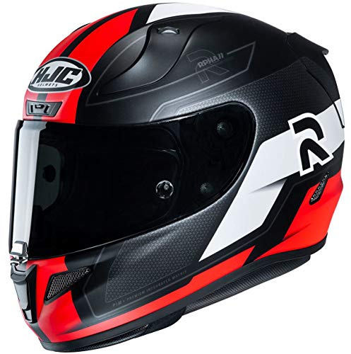 Motorradhelm HJC RPHA 11 FESK MC1SF, Schwarz/Weiss/Rot, M