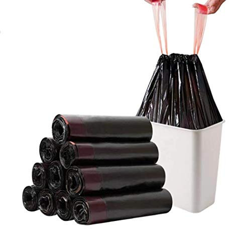 Madeb Garbage bag is easy to use, clean, can be used in kitchen garbage bags and indoor garbage bags, 9-12 liters, black, 180 bags