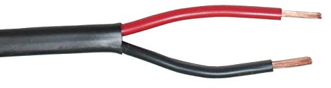 Lumonic 1m FLYY-FL Câble de véhicule 2x1,5mm² Noir | 2 Fils | Câble de remorque | câble Automobile multiconducteur et Plat | Résistant aux huiles et aux carburants, Ignifuge | Basse Tension