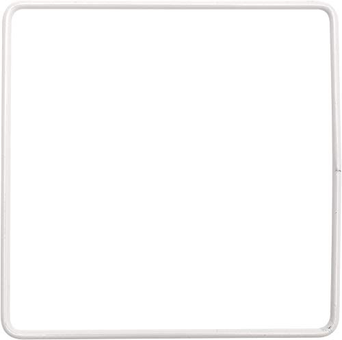 Rico Design Metallring Quadrat, Weiss 10 cm