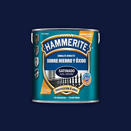 Hammerite Esmalte Liso Satinado, Azul Oscuro, 2.5 l (Paquete de 1)