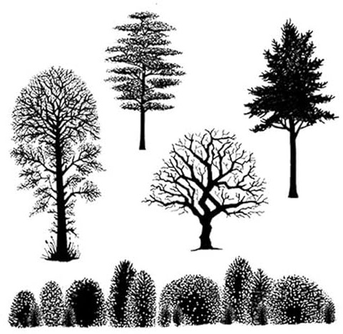 Lavinia Stamps, clear stamp - Tree Scene