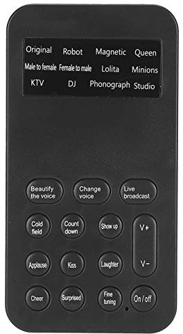 Voice Changer, Male to Female Mini Sound Card, USB Sound Changer, 8 Fixed Sound Effects, for Mobile Phone Computer Gaming Live Broadcast