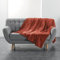 Douceur d'Intérieur FLANOU Plaid, Terracotta, 180 x 220 cm