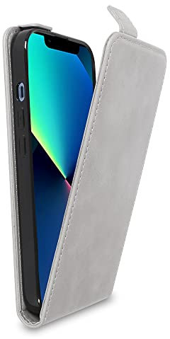Cadorabo Custodia compatibile con Apple iPhone 13 in GRIGIO ROCCIA - Protezione in Stile Flip di Similpelle Fine - Case Cover Wallet Book Etui