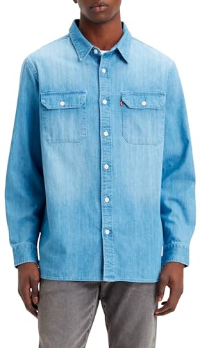 Levi's Men's Jackson Worker Shirt, Franklin Light Wash, XXL