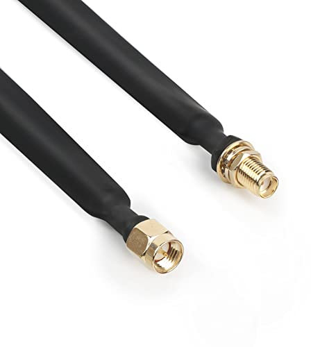Nelawya LoRa - Cavo piatto SMA maschio a SMA femmina finestra e porta alimentazione tramite cavo coassiale adattatore per antenna LoRa WiFi LoRaWan Bobcat Nebra RAK Helium Hotspot HNT Miner