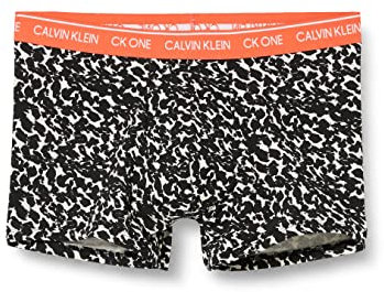 Calvin Klein Boxer Uomo Trunk Elasticizzati, Distorted Animal Print Oatmeal Hthr, S