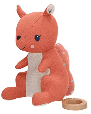 Sterntaler Baby Mädchen Spieluhr Baby Spieluhr mittel Enna - Kinderspielzeug, Babyspieluhr, waschbar mit Tiermotiv Eichhörnchen - Recycelt