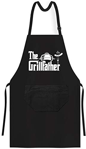 OM3® THE-GRILLFATHER - Grill-Schürze - der Pate Parodie - BBQ Küchenschürze für Erwachsene Unisex