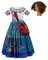 Lito Angels Encanto Mirabel Kleid Kostüm Verkleidung mit Tasche und Brille Grün und Perücke für Kinder Mädchen Größe 8-9 Jahre 134 (Tag-Nummer 150)