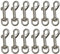 Karabiner 12er Set, Hundeleine Karabinerhaken mit 360° Drehgelenk für Hundeleine Halsband Gurtband Tasche mit Camping Wandern Schlüsselanhänger