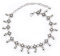 LEEQBCR 1pcs Boho-Fußkettchen mit Perlen und silberfarbenen Quasten, für Damen und Mädchen