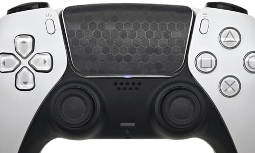 Luck&Link TouchProtect PS5DualSense/Edge Enhanced Texture Skin kompatibel mit Playstation5 Aufkleber für ps5 Touch Trackpad (PS5DualSense(2pcs),Waben-Schwarz)