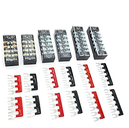 JZK 6x 600V 15A morsettiera barriera a vite a 6 5 4 posizioni a doppia fila e morsettiera barriera preisolata 400V 15A 6/5/4 posizioni, distribuzione di energia per modellismo ferroviario