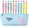 OFFCUP Einhorn Stifte Set, Unicorn Federmappe mit 10 Gelstifte, Geschenke für Mädchen und Jungen, Schreibwaren Set für Geburtstag, Blau