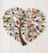 Décoration Murale Arbre De Vie En Métal, Branches Artisanales Sculptures De Fleurs D'oiseaux, Oeuvre D'art À Suspendre Arbre De Vie En Forme De Cœur Décoratif, Art Mural En Métal En Forme De Cœur, 45x