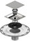 Neodrain 15,2 cm gebürsteter quadratischer Duschablauf, gebürsteter 304 Edelstahl, Ablaufgitter, abnehmbarer Abflussschlüssel mit Anti-Wicking-Stoff, PVC-Klebeflanschboden für flache Duschwanne