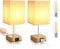 kioooki Nachttischlampe Touch Dimmbar mit 3 Helligkeitsstufen, 2er Set LED Nachttischlampen mit Ladefunktion USB und Typ C Anschlüssen, Nachtlampe mit Holzmaserung und Warmweißen E14 Glühbirnen