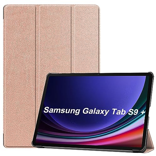 Lobwerk Cover für Samsung Tab S9+ Plus 2023 SM-X810 SM-X816B SM-X818U 12.4 Zoll Tablethülle Schlank mit Standfunktion und Auto Sleep/Wake Funktion