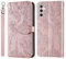 Vkooer Funda para Samsung Galaxy A25 5G Carcasa con Tapa Cuero PU Cierre Magnético Estuche Flip Case Magnético Cover Funda Libro Case para Samsung A25 Smartphone - Oro Rosa