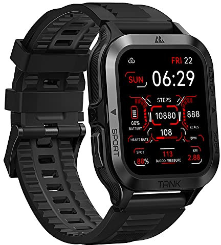 KOSPET Reloj inteligente, batería extra larga de 60 días, resistente al agua hasta 50 m, resistente al agua, llamadas Bluetooth militar (contestar/marcar llamadas), pantalla HD ultra grande de 1.85