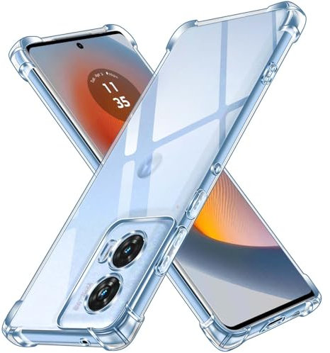 ivoler Funda para Motorola Moto Edge 50 Fusion, Carcasa Protectora Antigolpes Transparente con Cojín Esquina Parachoques, Suave TPU Silicona Caso Delgada Anti-Choques Case