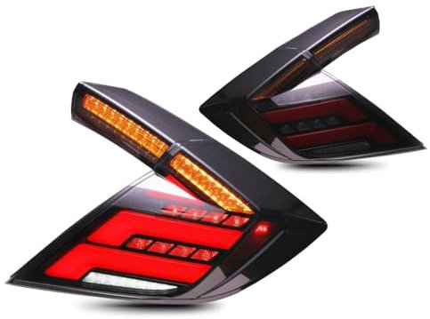 AXEP Auto Rücklicht-Komplettsets für Honda CIVIC HATCHBACK FK7 FK8 TYPE-R 2016-2020,Wasserdichtes Rücklicht, Warnlicht Rückleuchten Autoteile