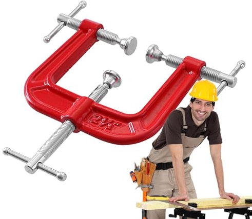 G Type Woodworking Clamps | 3 Way Fixing Clip Heavy Duty Woodworking G-Clamp - Hand Screw Clamp for Secure Edging, Portable Thick Fence Clamp for Welding, Crafts, Building