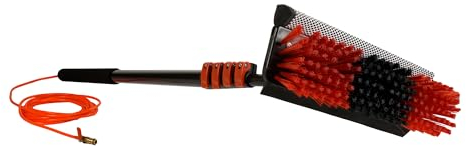 Genius Telescopic Hydrocleaner Teleskopbürste mit Teleskopstange 3,6 M, Hydroreiniger mit Wasseranschluss für Dach Fenster Auto Wohnwagen Fensterwischer inklusive Schwamm Wischer, verstellbar 9-TLG.