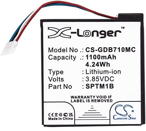 1100mAh 4.24Wh Battery Replacement for GoPro Hero 7 Silver, Hero 7 White fit Part No. SPTM1B