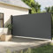 Gecheer Tenda da Sole,Laterale,Tenda Paravento,Laterale,Retrattile,per Terrazzo,Patio,Antracite,220x600 cm,Tenda da Sole Esterno,Tenda da Sole Patio,Tenda Paravento per Esterno
