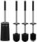 Valschen Escobillas de inodoro y soporte para escobilla de inodoro, color negro, soporte para escobilla de inodoro y soporte para escobilla de inodoro de acero inoxidable 304, incluye 2 cabezales de