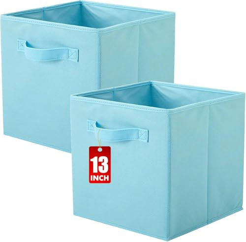 powerking Cube Storage Boxes, Foldable Fabric Storage Bins And Cloth Storage Organizer Drawer For Shelves, Closet And Toys Storage, 33 X 33 X 33 CM