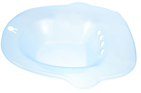 minkissy Sitzbad Bidet Waschtisch mit Waschbecken -Sitzbad Sitzbad nach der Geburt Badezimmer Sitzbadewanne Sitzwanne für Toilettensitz Sitzbad für Toilette pp Sky-blue
