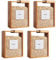 Contenedores de cereales de cocina de bambú de 4 piezas, dispensador de alimentos de madera de 9x7x333 pulgadas con tapas extraíbles, lata de almacenamiento de cocina transparente para bocadillos, ar