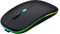 OPAX51 Mouse wireless ricaricabile con mini ricevitore USB 2.4 GHz mouse ottico per laptop, laptop, notebook ricaricabile, silenzioso, retroilluminato a 3 livelli dpi, ergonomico con WiFi e Bluetooth