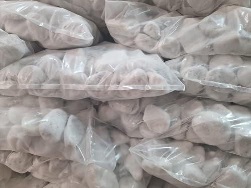 Sac blanc spécial (99 %) (taille : 40-60 mm) pour jardin ou pot décoration extérieure (blanc pur, 20 kg)