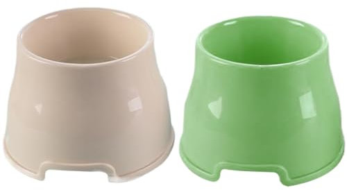 MOUNTTU 2Pcs Elevated Dog Bowls Non-Slip PP Long Ear Dog Bowl High Capacity Water Containerfor Cocker Spaniels Beagles & Long-Eared Breeds Ear Bowl Bowls