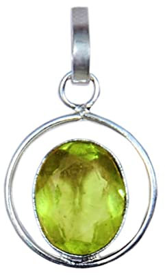 DENMOUS ® Natürlicher 7 Karat Peridot Anhänger Labor zertifiziert Peridot Medaillon für Unisex-B0BC5R1SDNM