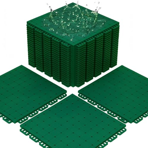 jxgzyy 24 STK Bodenschutzmatte Puzzlematte Set Sportmatte Gymnastikmatte | Fitnessmatte Gummimatte Fallschutzmatten Outdoor Trainingsmatte Turnmatte Für Zuhause & Außenbereich
