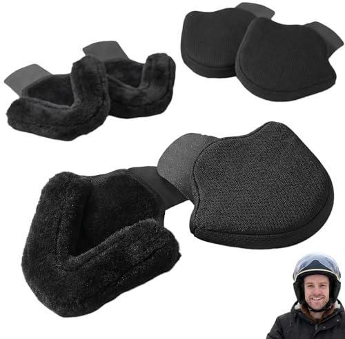 Katyjun Ohrenwärmer Fahrradhelm mit 3 Paar Ohrwärmern Ohrenschützer Fahrradhelm Atmungsaktives Material Einfache Montage Ohrenwärmer Reithelm fahrrad helm
